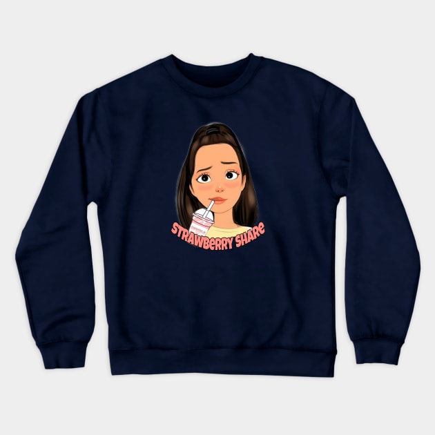 strawberry shake Crewneck Sweatshirt by artby-shikha